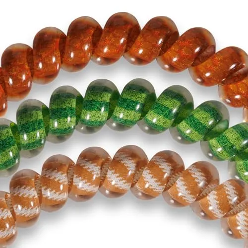 TELETIES Football Small Spiral Hair Coils No Crease Ties