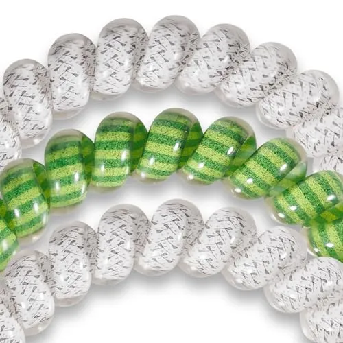 TELETIES Football Small Spiral Hair Coils No Crease Ties