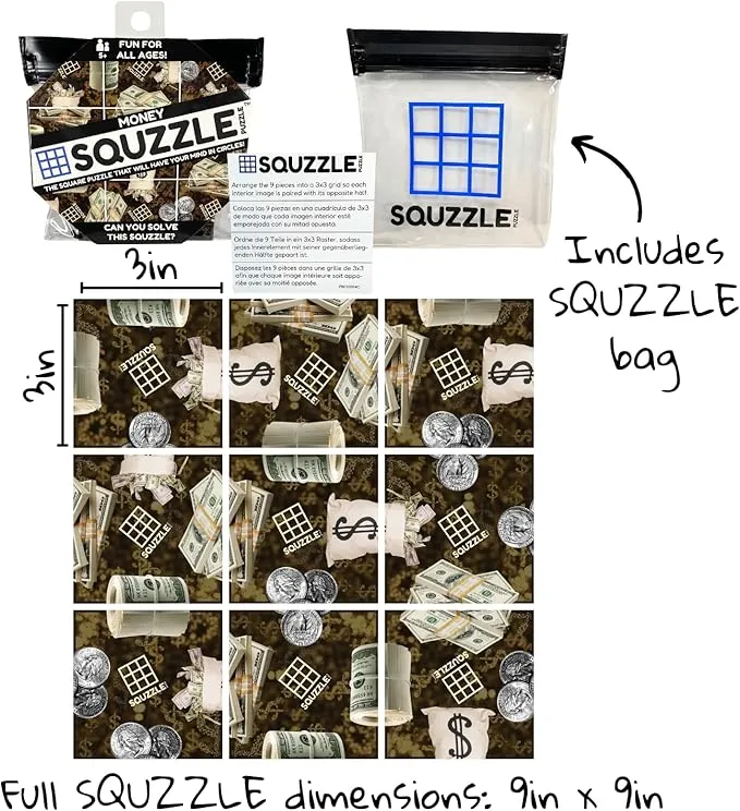 Squzzle Puzzle – 9-Piece Travel Puzzle Game