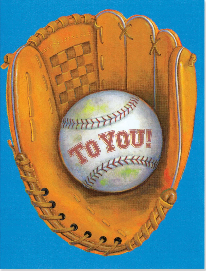 Premium Peaceable Kingdom Baseball and Glove Gift Enclosure Card