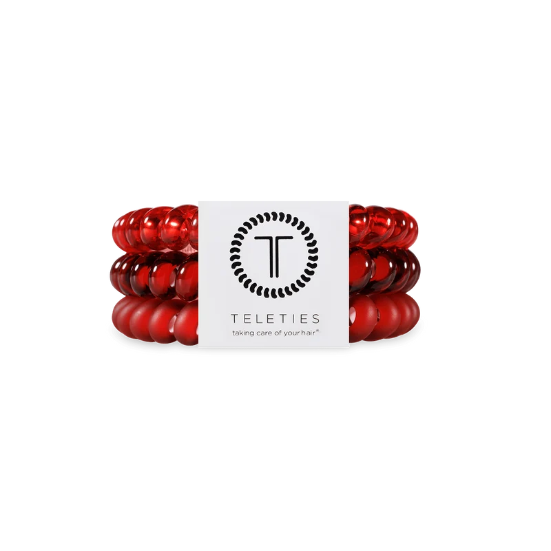 TELETIES Red Carpet Ready Small Spiral Hair Ties 3-Pack
