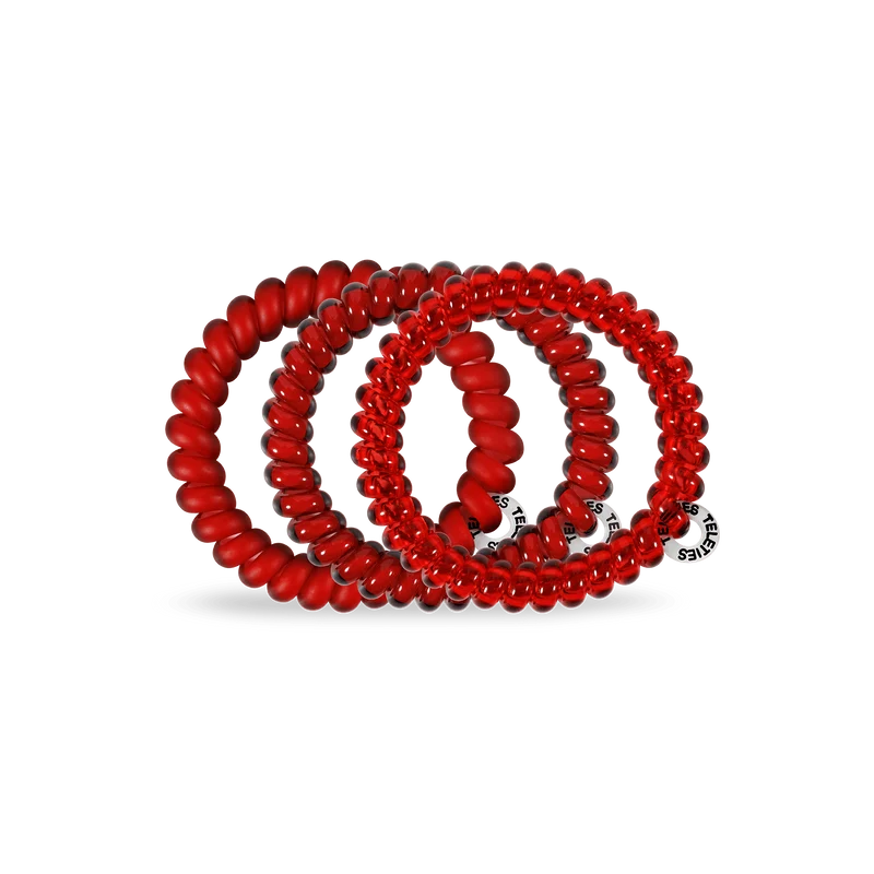TELETIES Red Carpet Ready Small Spiral Hair Ties 3-Pack