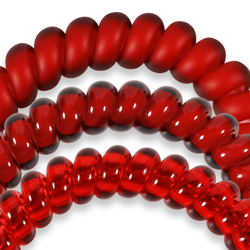 TELETIES Red Carpet Ready Small Spiral Hair Ties 3-Pack