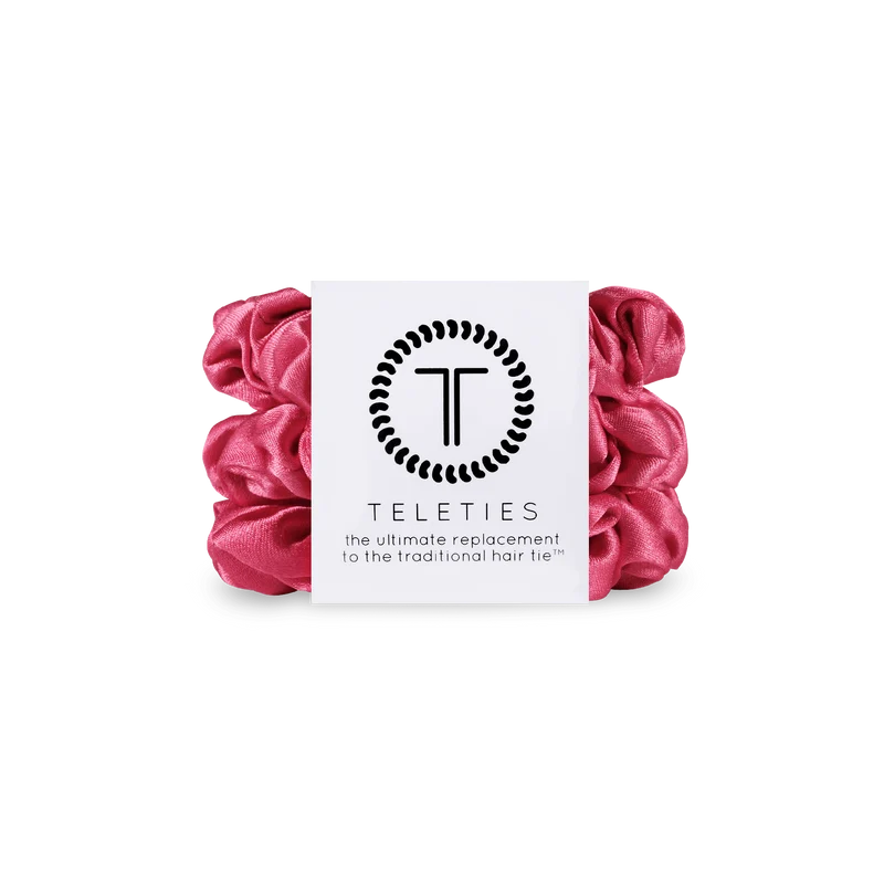 TELETIES Slice of Summer Small Silk Scrunchies Non-Slip Hair Ties
