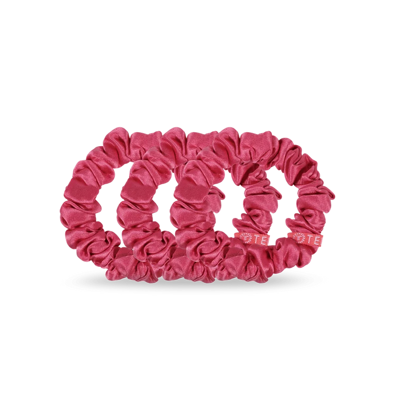 TELETIES Slice of Summer Small Silk Scrunchies Non-Slip Hair Ties