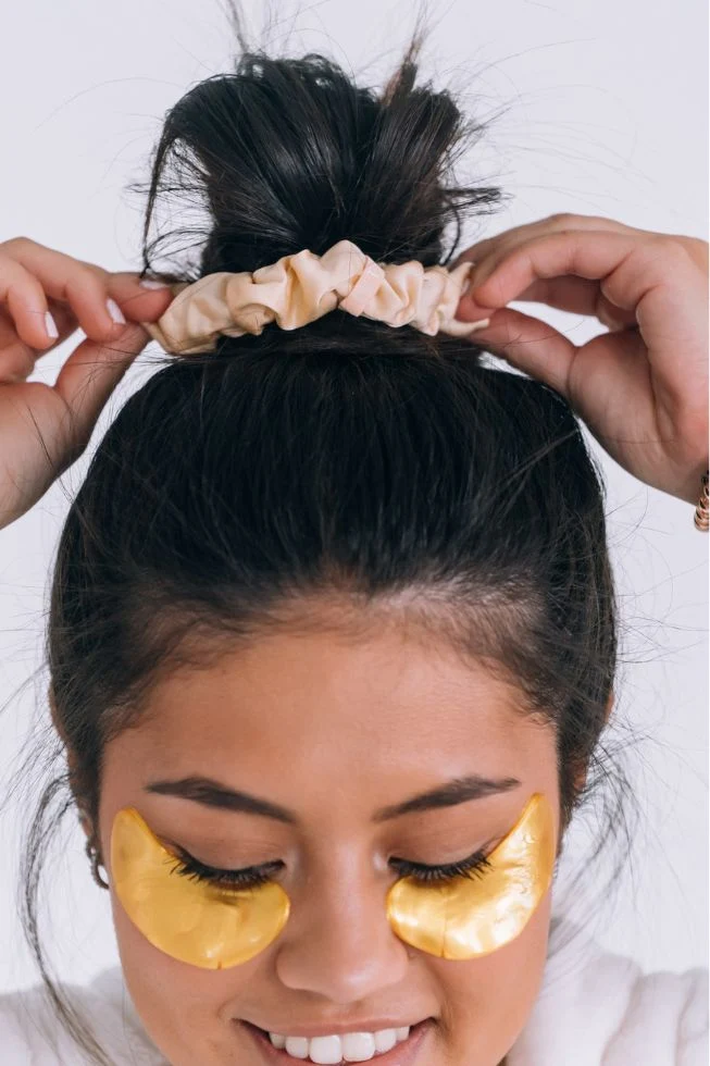 TELETIES Large Silk Scrunchies For the Love of Nudes 3-Pack