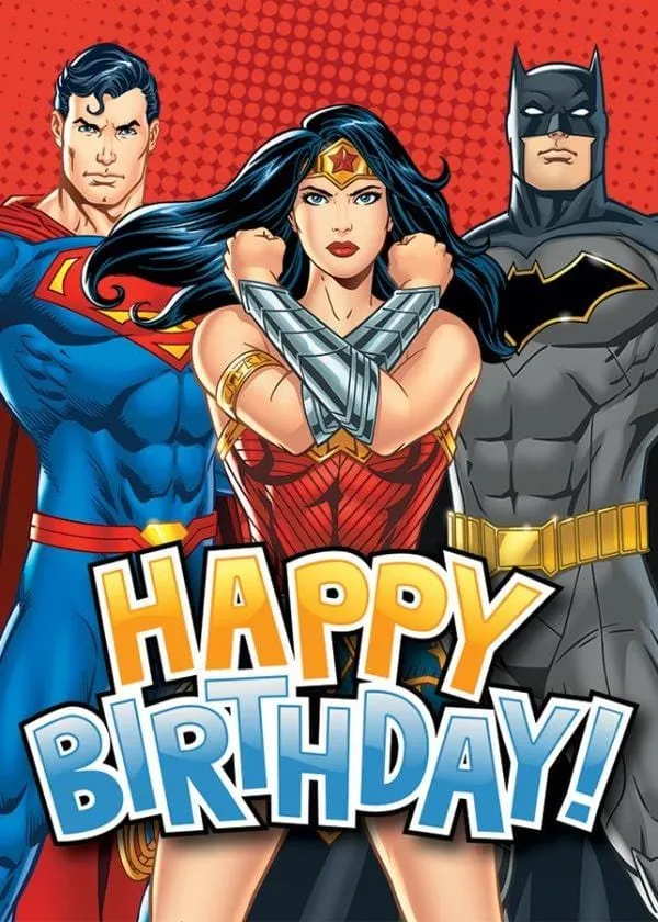 DC Comics Big 3 Justice League Mini Birthday Gift Card