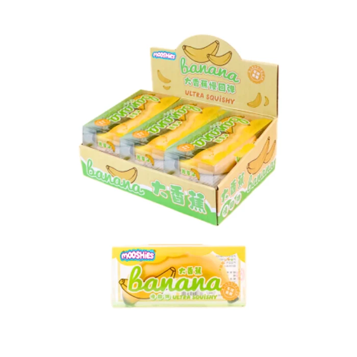 MOOSHIES Banana Slow Rise Soft Fruit Squeeze Stress Toy