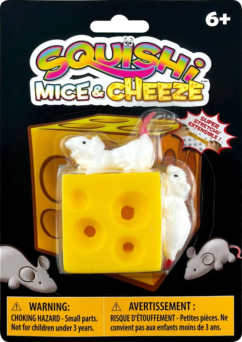Incredible Novelties Squishi Mice and Cheese Squeeze Stress Relief Toy