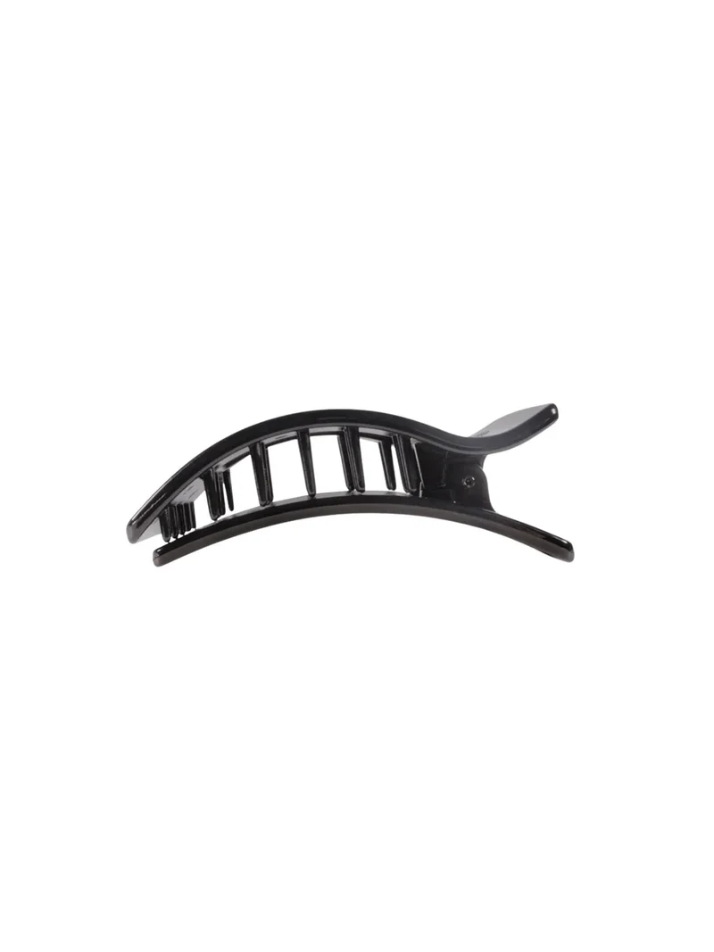 Teleties Medium Flat Rectangle Hair Clip Jet Black