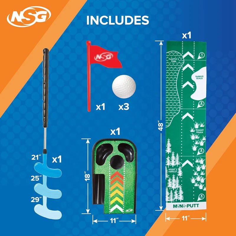 NSG Electronic Mini-Putt Kids Golf Set with Adjustable Putter