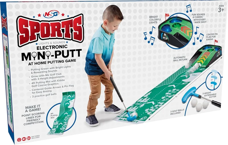 NSG Electronic Mini-Putt Kids Golf Set with Adjustable Putter