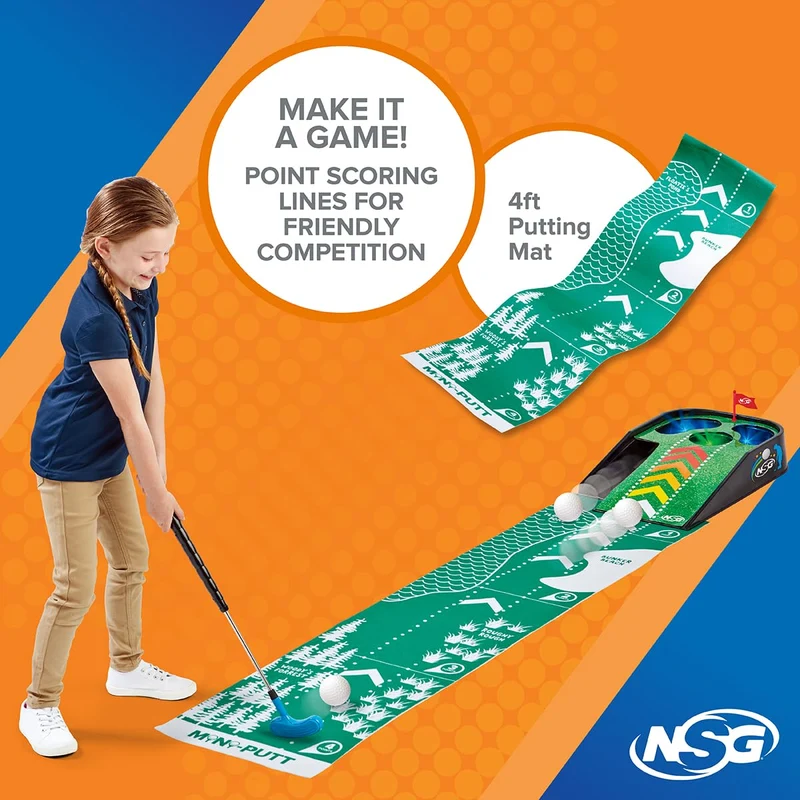 NSG Electronic Mini-Putt Kids Golf Set with Adjustable Putter