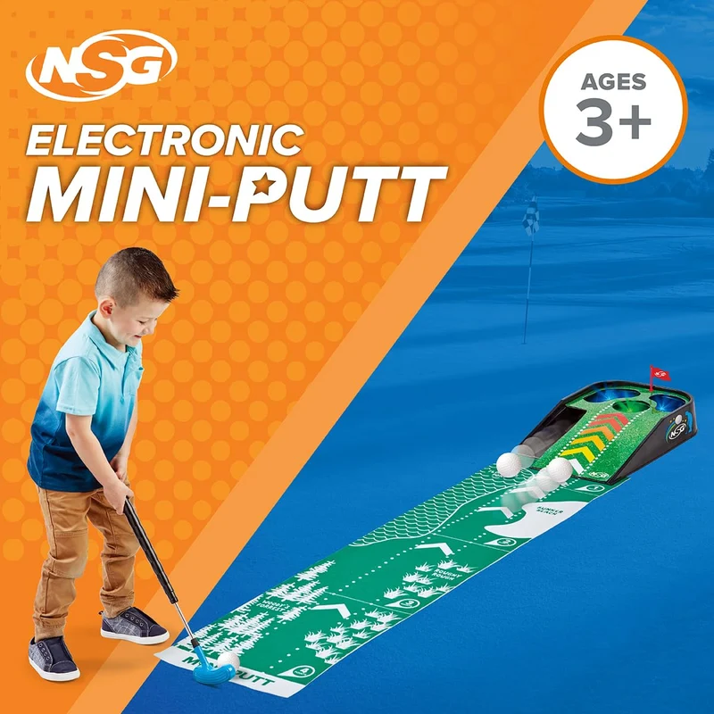 NSG Electronic Mini-Putt Kids Golf Set with Adjustable Putter