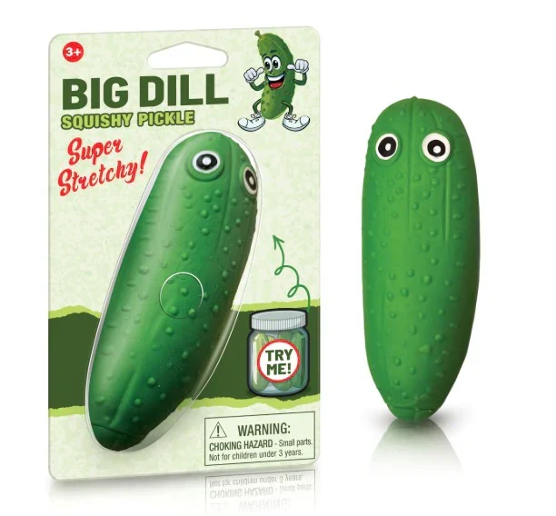 Big Dill Squishy Pickle Stress Reliever Fidget Toy for Kids
