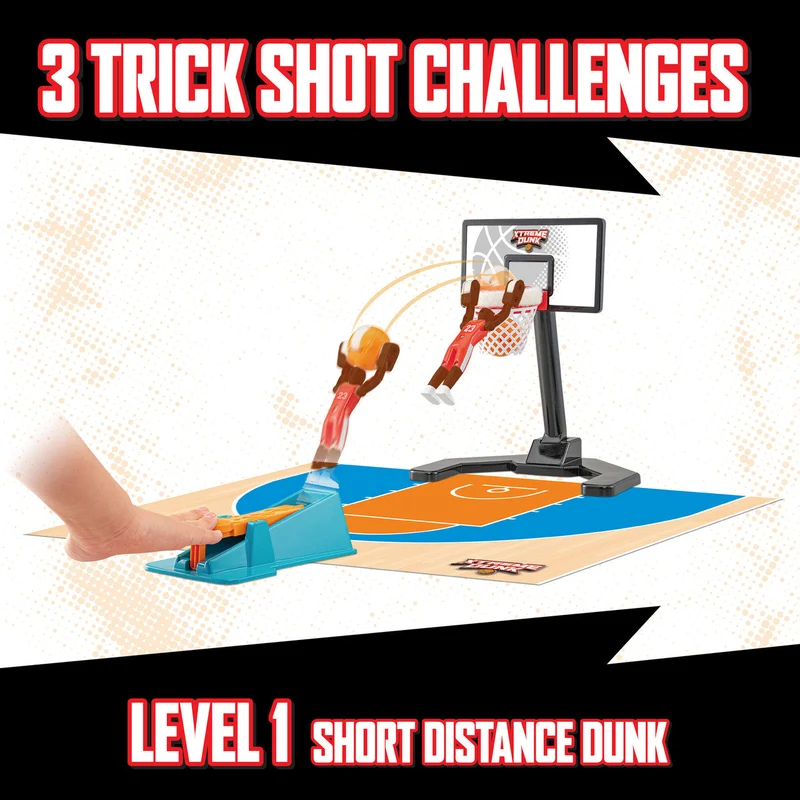 TOMY Xtreme Dunk Fast Tabletop Basketball Game with Slam Dunk Action