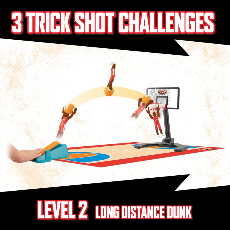 TOMY Xtreme Dunk Fast Tabletop Basketball Game with Slam Dunk Action