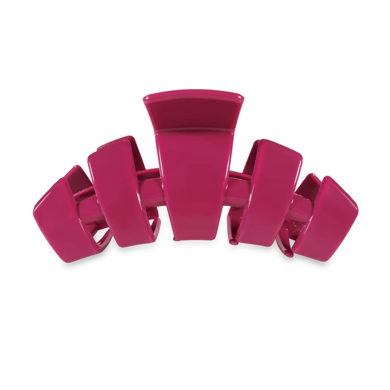TELETIES Classic Wild Side Medium Claw Hair Clip in Deep Magenta