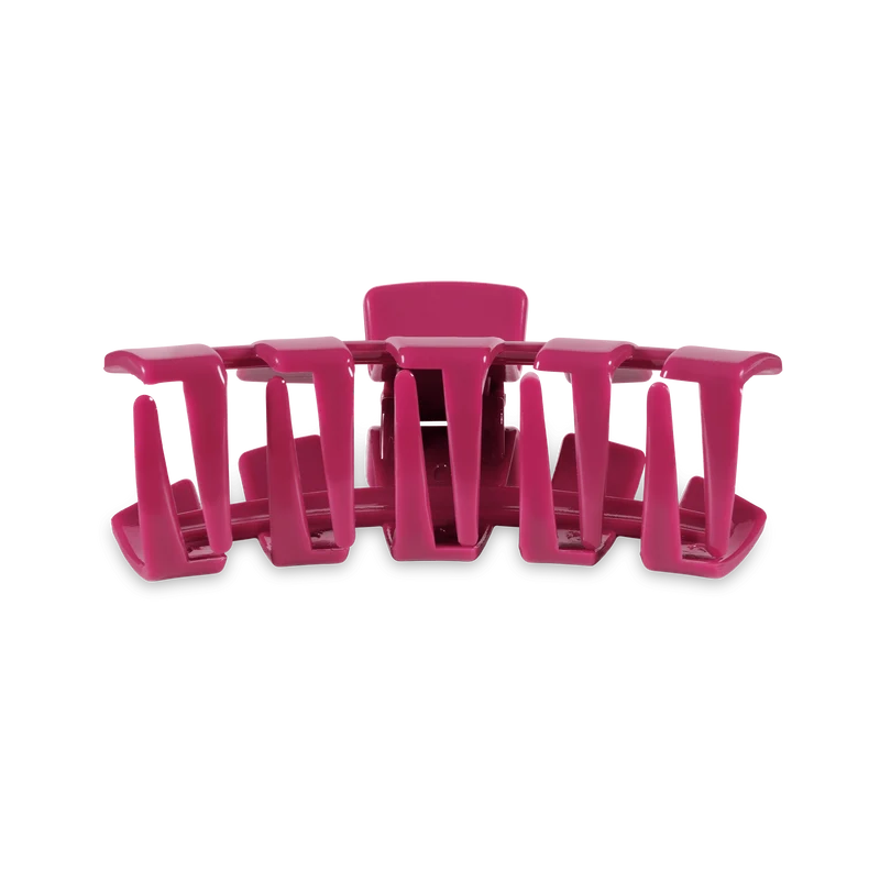 TELETIES Classic Wild Side Medium Claw Hair Clip in Deep Magenta