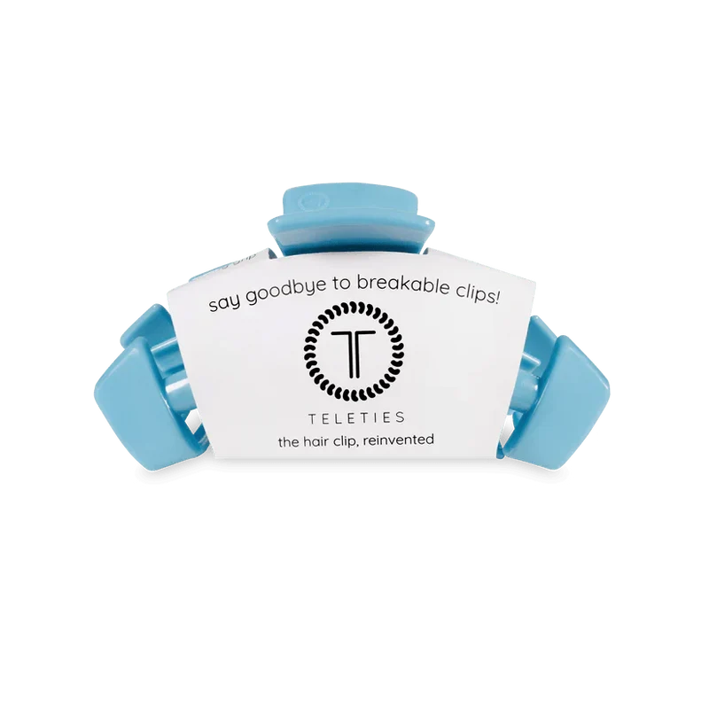 TELETIES Classic Summer Sky Blue Medium Claw Hair Clip