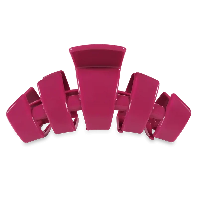 Teleties Large Hair Claw Clip Wild Side Berry Red Durable Hold