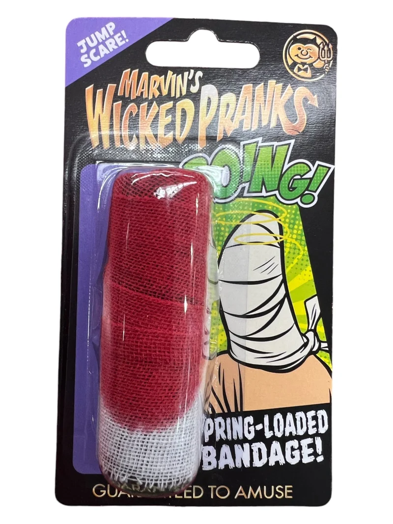 Marvin's Wicked Pranks Boing Spring Loaded Bandage Classic Prank Toy