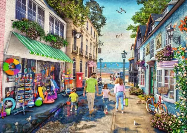 Jigsaw Puzzle Down the Lane No.3 1000p - 1000 Pieces Puzzle
