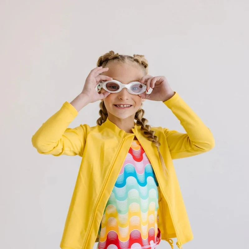 Splash Swim Goggles Strawberry Fields Tangle-Free Comfortable Kids Swim Goggles
