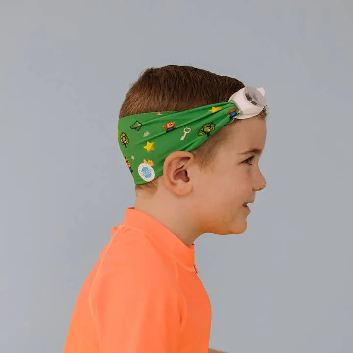 Level Up Tangle-Free Fabric Strap Swim Goggles for Kids