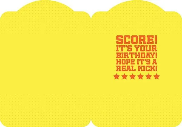 Birthday MVP: Soccer on Orange Die Cut Birthday Card
