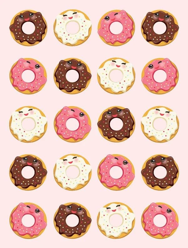 Petite Kawaii Sweets Pink Donut Mini Gift Enclosure Card