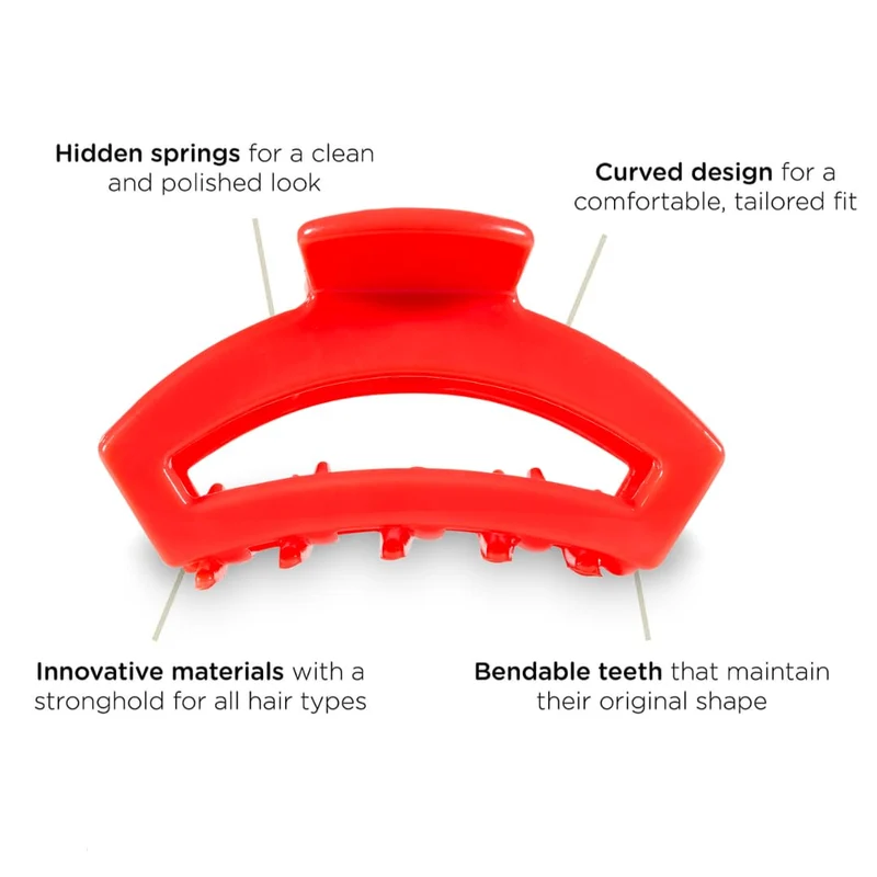 Open Coral Tiny Claw Hair Clip