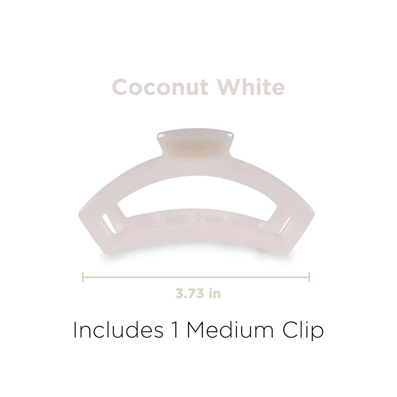 Teleties Medium Open Coconut White Claw Clip