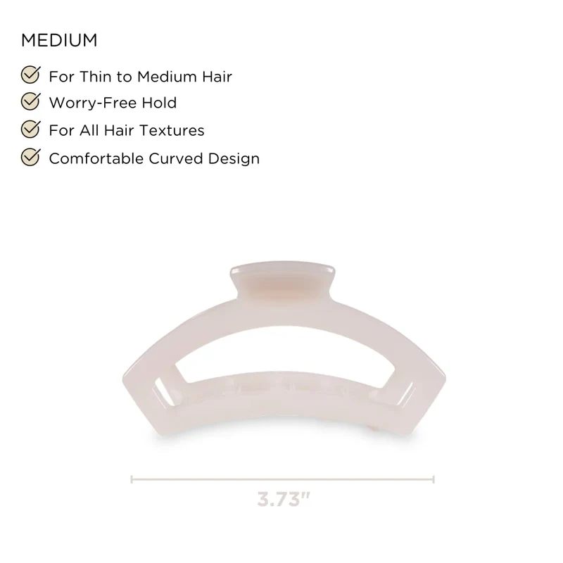 Teleties Medium Open Coconut White Claw Clip