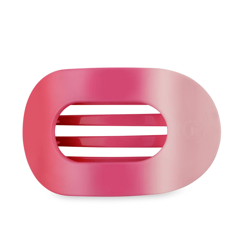 TELETIES Kiss & Tell Large Pink Ombre Flat Hair Clip