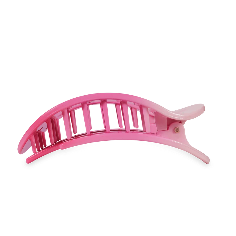 TELETIES Kiss & Tell Large Pink Ombre Flat Hair Clip