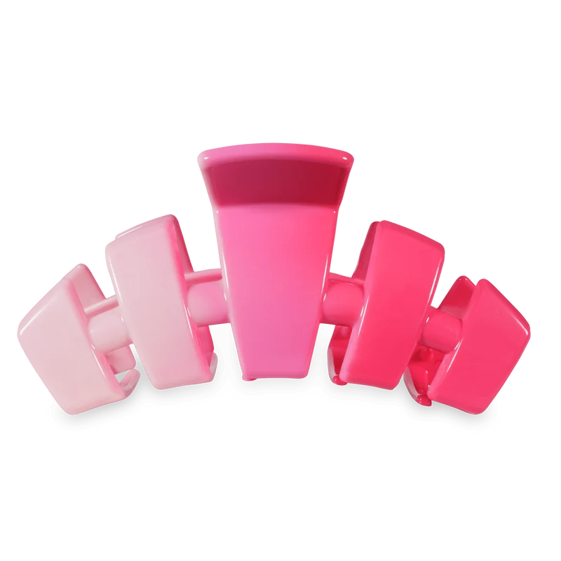 TELETIES Classic Kiss and Tell Large Pink Ombre Hair Clip
