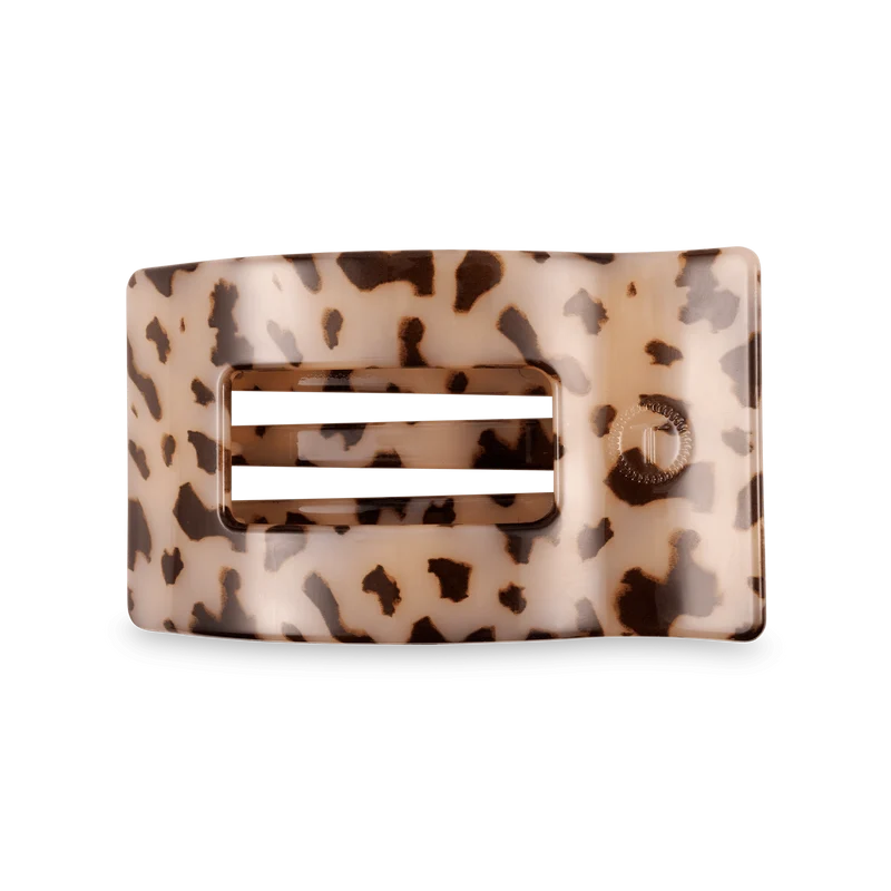 Blonde Tortoise Medium Flat Rectangle Hair Clip for Comfortable Hold
