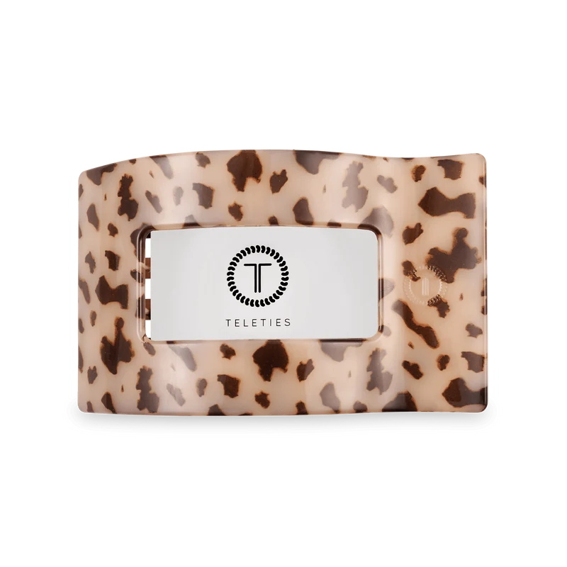 Blonde Tortoise Medium Flat Rectangle Hair Clip for Comfortable Hold