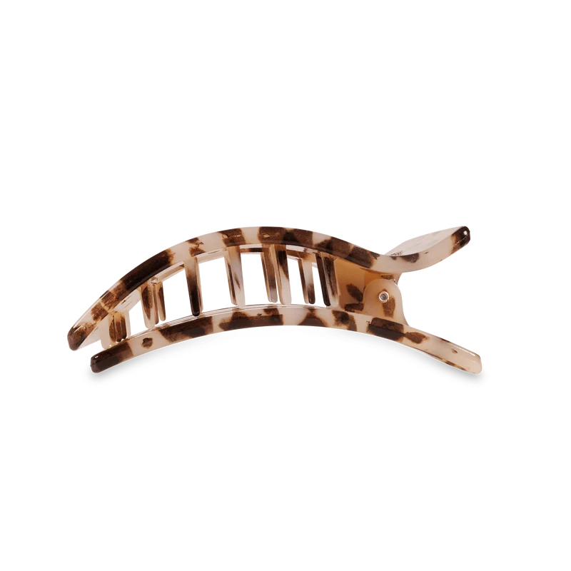 Blonde Tortoise Medium Flat Rectangle Hair Clip for Comfortable Hold
