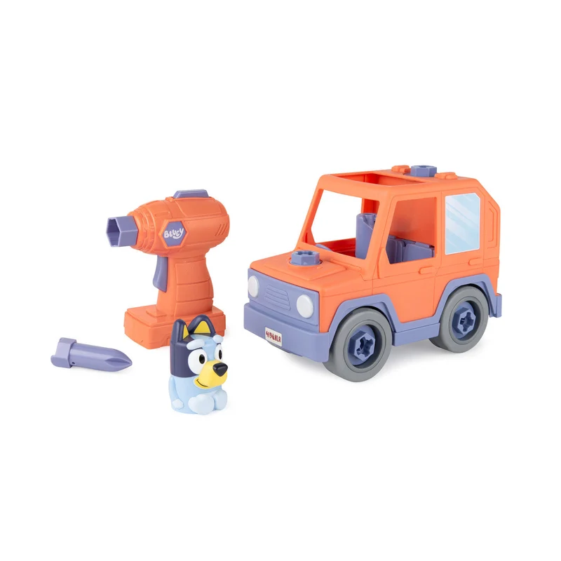 Build-A-Buddy Bluey Take Apart Motorized Car with Toy Drill