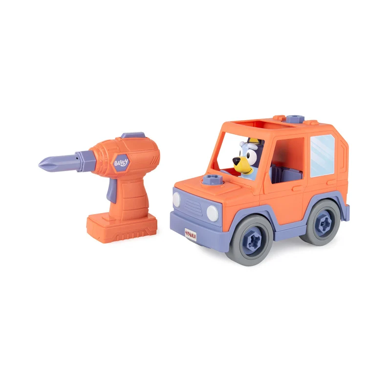 Build-A-Buddy Bluey Take Apart Motorized Car with Toy Drill