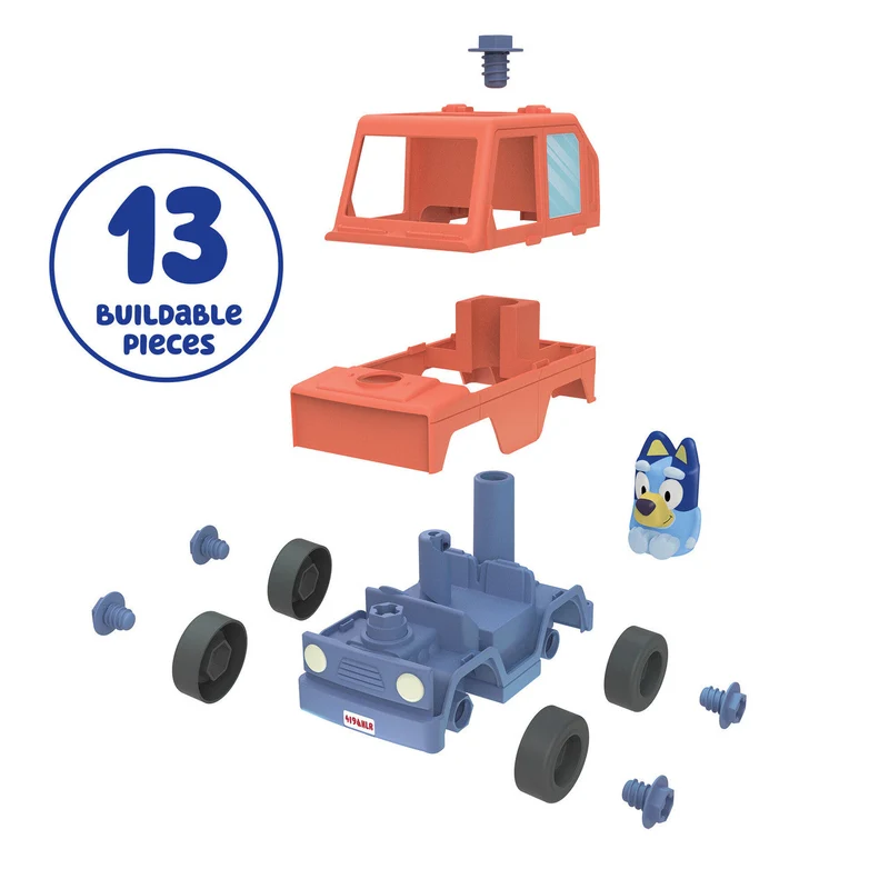 Build-A-Buddy Bluey Take Apart Motorized Car with Toy Drill