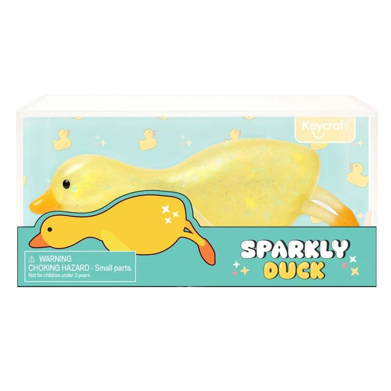 Keycraft Sparkly Squishy Duck Stretchy Glitter Sensory Toy