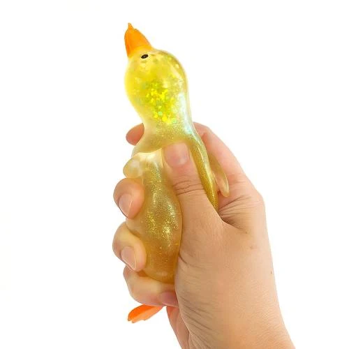Keycraft Sparkly Squishy Duck Stretchy Glitter Sensory Toy