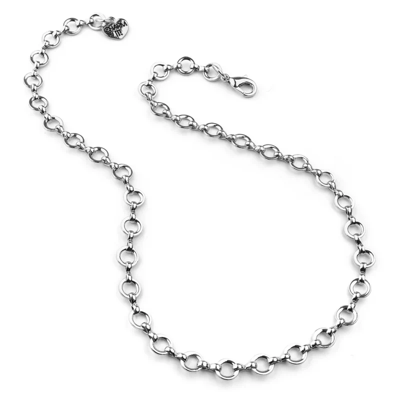 Charm It! Adjustable Silver Chain Choker Necklace for Girls