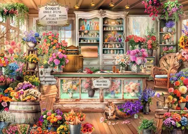 Jigsaw Puzzle All Seasons Flower Shop - 1000 Pieces Puzzle