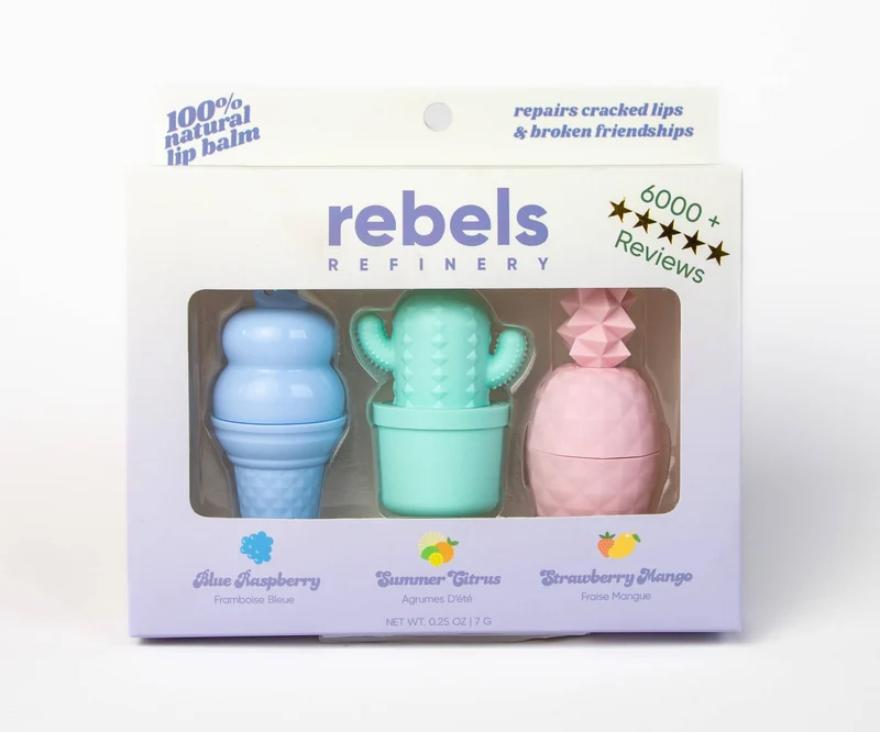 REBELS GIFT SET 3 Pack Lip Balm BEST SELLERS