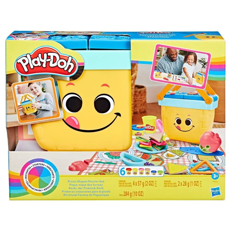 Play-Doh Picnic Shapes Starter Set with Basket and 12 Tools