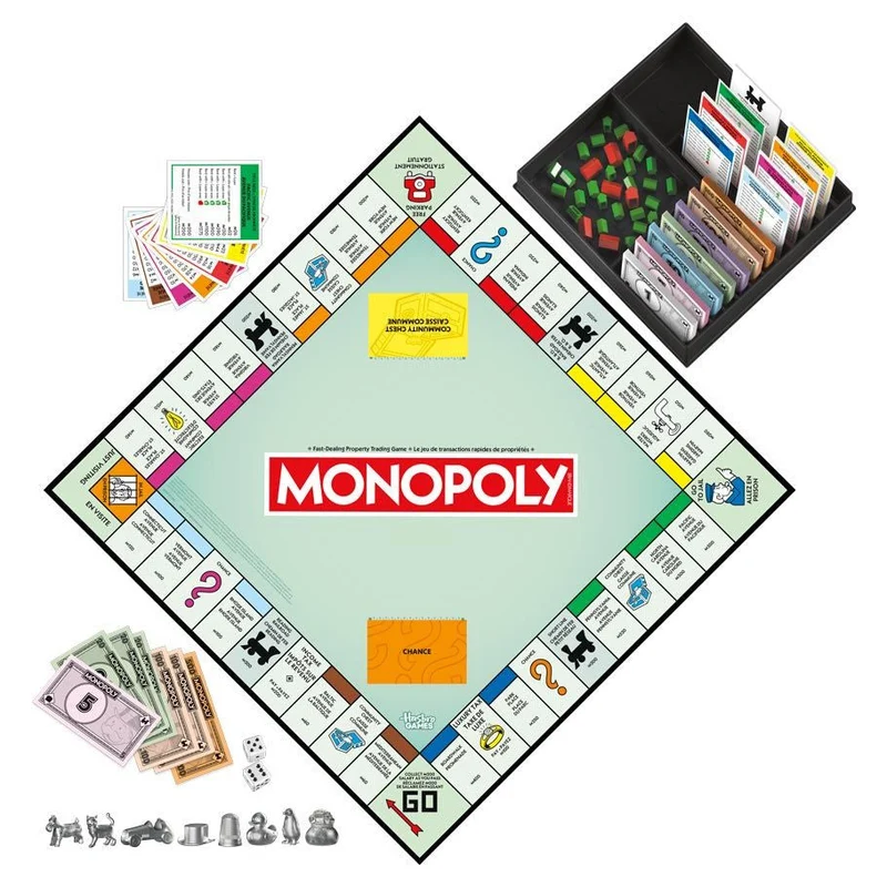 Hasbro Monopoly Refresh Board Game with Large Tokens and Tray